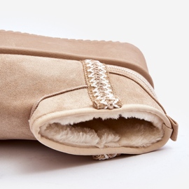 Stivali da neve con plateau e motivo Udra beige 1
