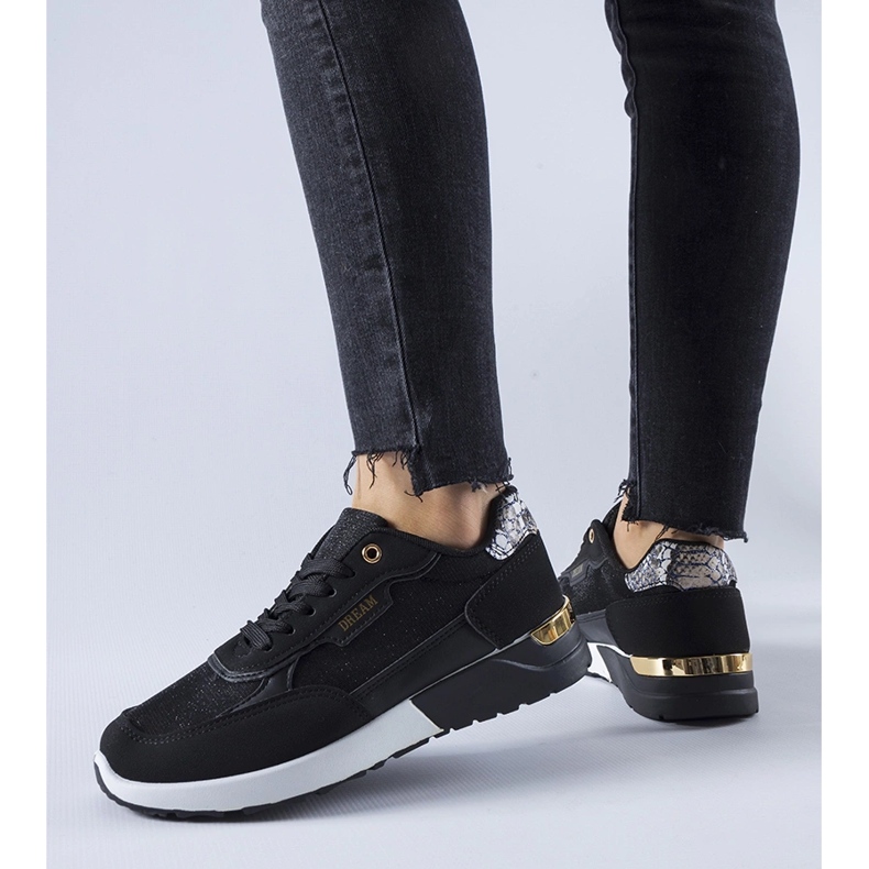 Sneakers Roganzuolo nere glitterate nero 2