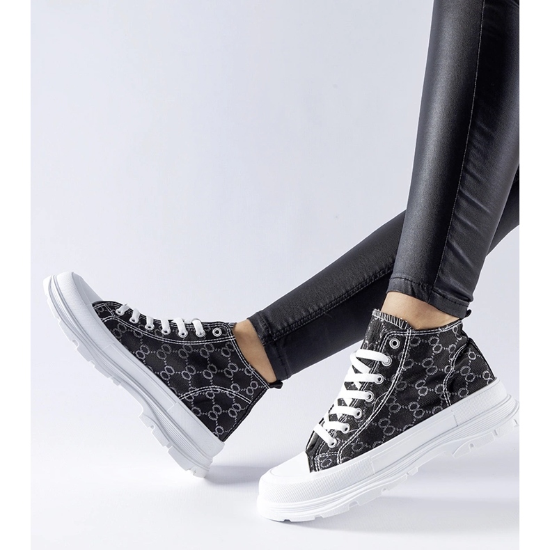 Sneakers nere decorate con il monogramma Terenzio nero 1