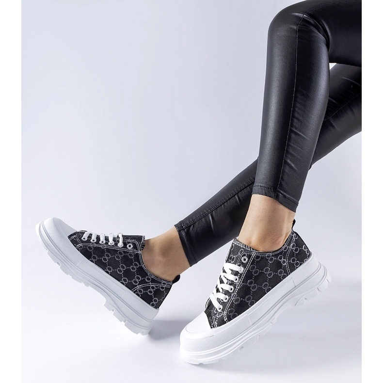 Sneakers nere decorate con il monogramma Antonella nero 1