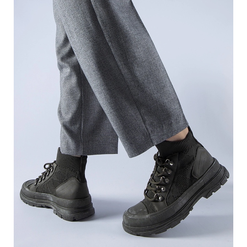 Sneakers alte in tessuto verde di Casalma 1