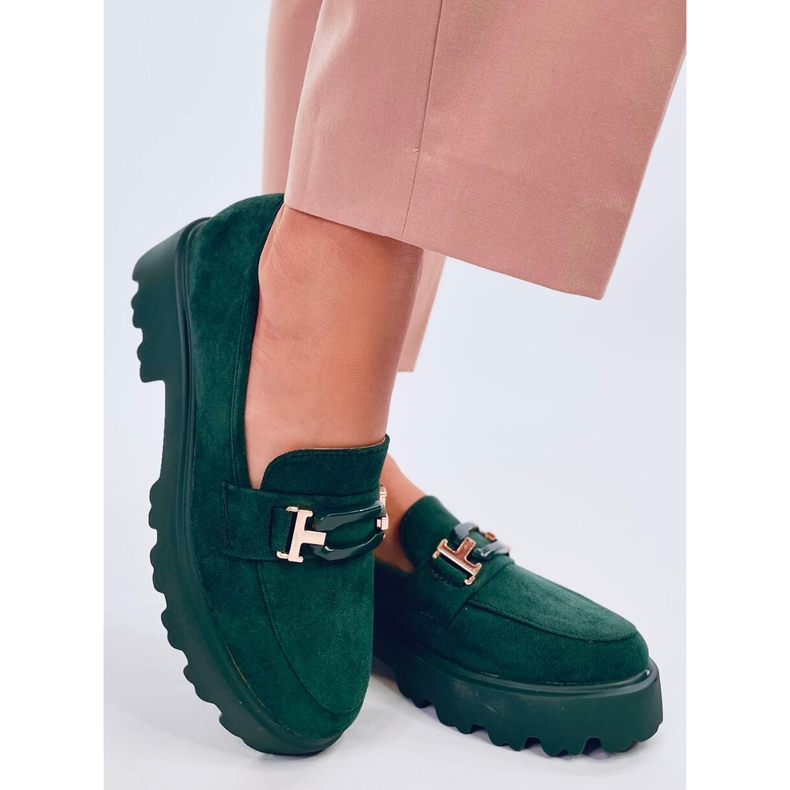 Mocassini da donna in camoscio Ralfes Green verde 1