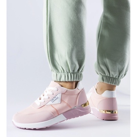 Sneakers in tessuto rosa di Geraldino 1