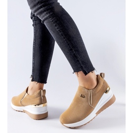 Sneakers con zeppa Vitale beige scuro 1