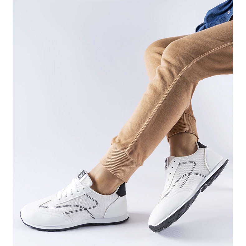 Sneaker sportiva bianca Pinarella bianco 1