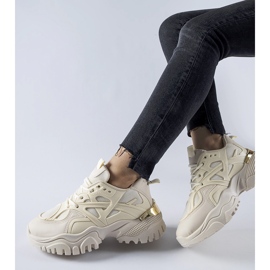 Scarpe da ginnastica sportive beige di Cislago 1