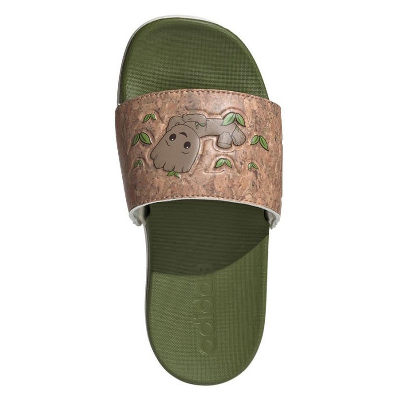 Infradito Adidas Adilette Comfort Jr ID8029 verde 2