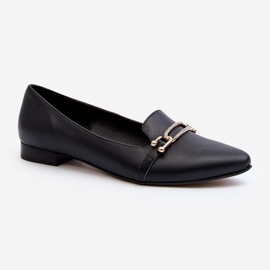 Zazoo 2885 Ballerine in Pelle Con Decorazione, Nere nero 2