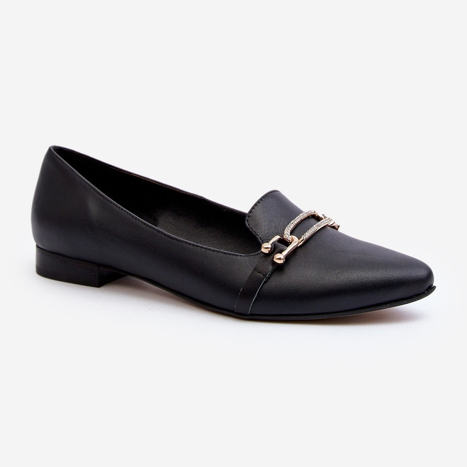 Zazoo 2885 Ballerine in Pelle Con Decorazione, Nere nero 2