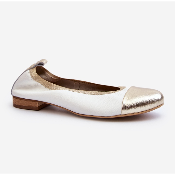 Zazoo 2890 Ballerine in pelle Bianco e Oro bianca 2