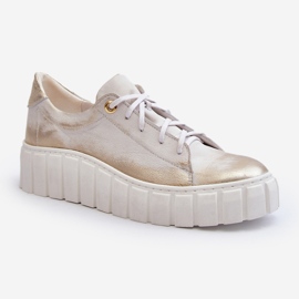 Zazoo 2919 Scarpe da Donna in Pelle con Suola Spessa, Oro d'oro 1