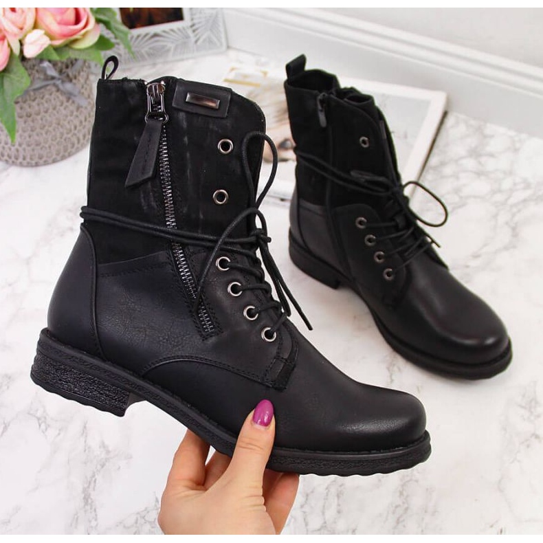 Borsa Jezzi W JEZ254A con lacci e cerniera, nera nero 1