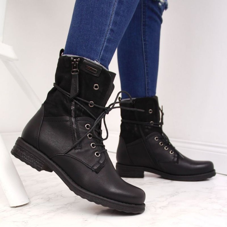 Borsa Jezzi W JEZ254A con lacci e cerniera, nera nero 2