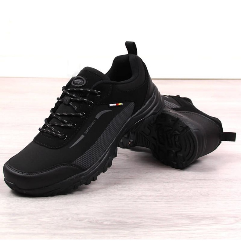 Scarpe da trekking impermeabili American Club M AM907, nere nero 2