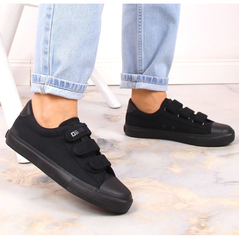 Sneakers Big Star W INT1842D con velcro, nere nero 2