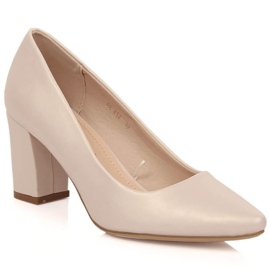 Décolleté con tacco Sergio Leone W SK403C, beige perla 1