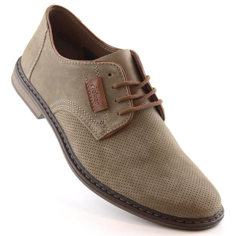 Scarpe Rieker M RKR576A in pelle, marrone chiaro 1
