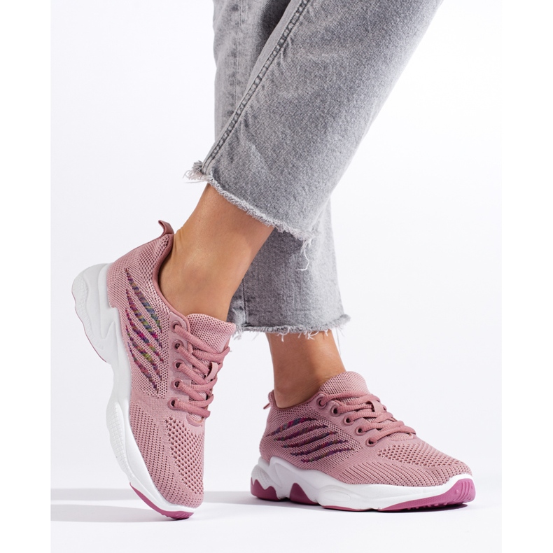 TRENDI Scarpe sportive Sneakers viola rosa 1