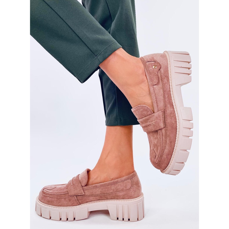 Mocassini con plateau Chandra Khaki beige 2