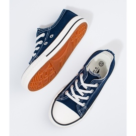 Sneakers da bambino Vico blu navy con elastici 1