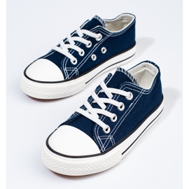 Sneakers da bambino Vico blu navy con elastici 2