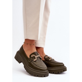 Mocassini Da Donna Con Decoro, Gargi Verde Scuro 2