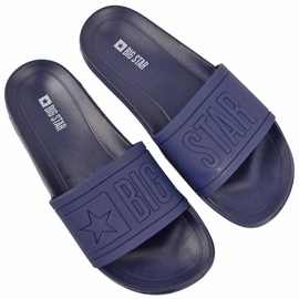 Ciabatte mare da uomo in gomma blu navy Big Star DD174688 1