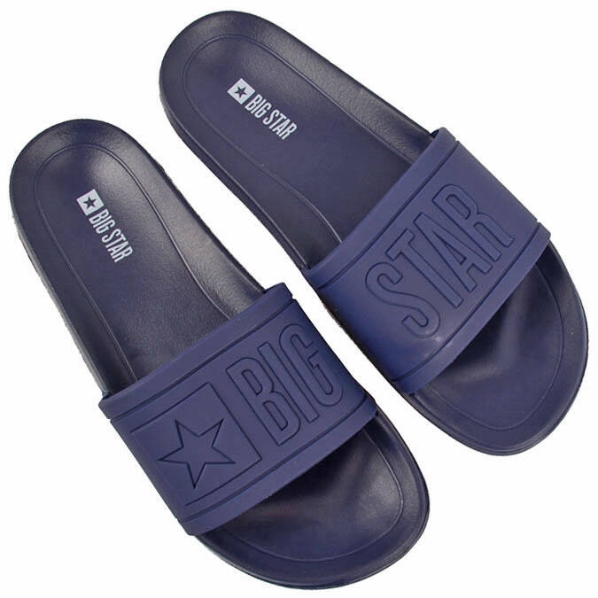 Ciabatte mare da uomo in gomma blu navy Big Star DD174688 1