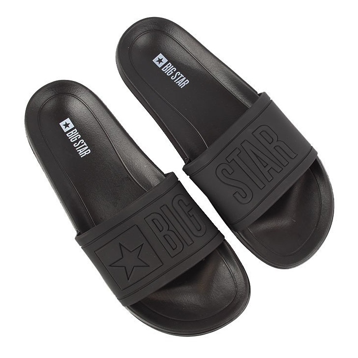 Ciabatte da spiaggia in gomma nera Big Star DD274A271 nero 1