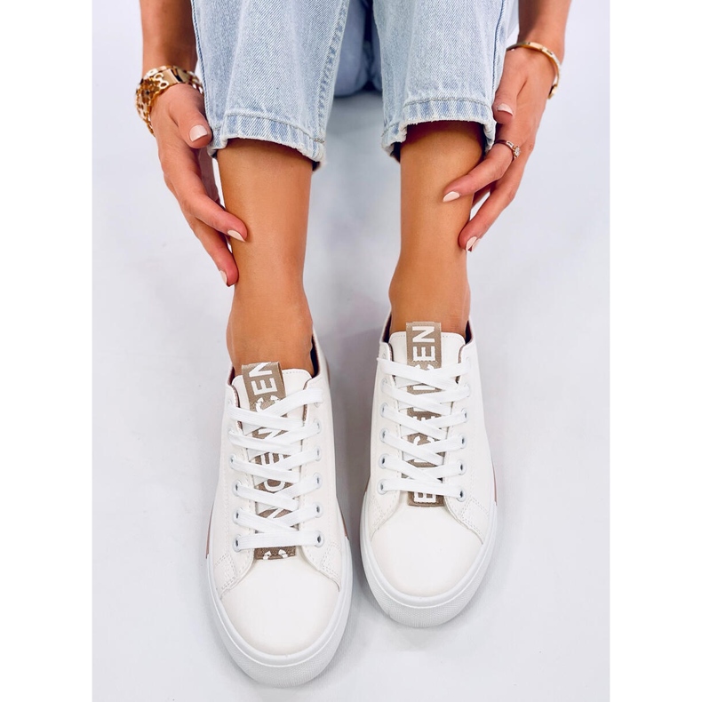 Sneakers Monae Champagne da donna bianca 1