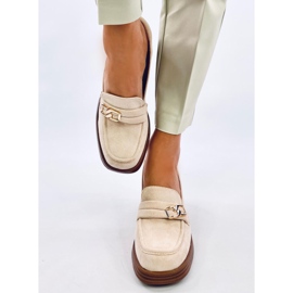 Mocassini con tacco Corinai Beige 1