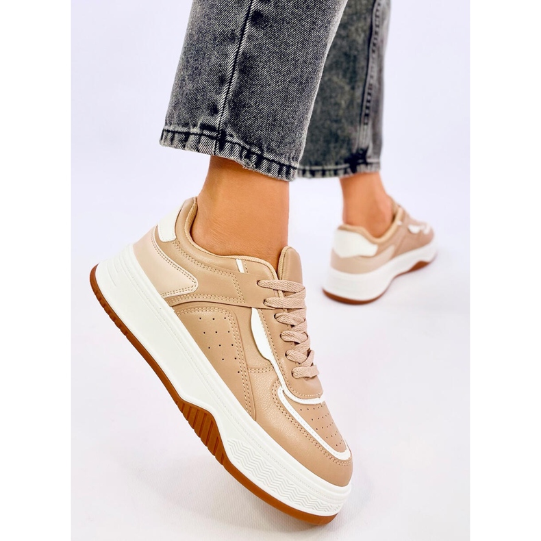 Sneakers Moriau Camel da donna beige 2