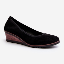 Vinceza Scarpe brogue da donna con zeppa Black Belli nero 1