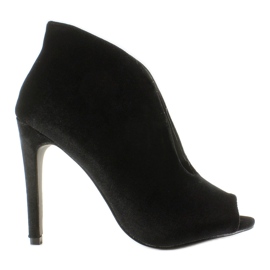 Stivali décolleté in velluto 8751 Nero 2