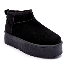 Stivali da neve in pelle scamosciata femminile nero 1