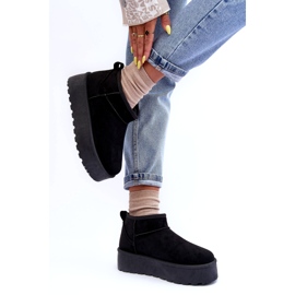 Stivali da neve in pelle scamosciata femminile nero 4