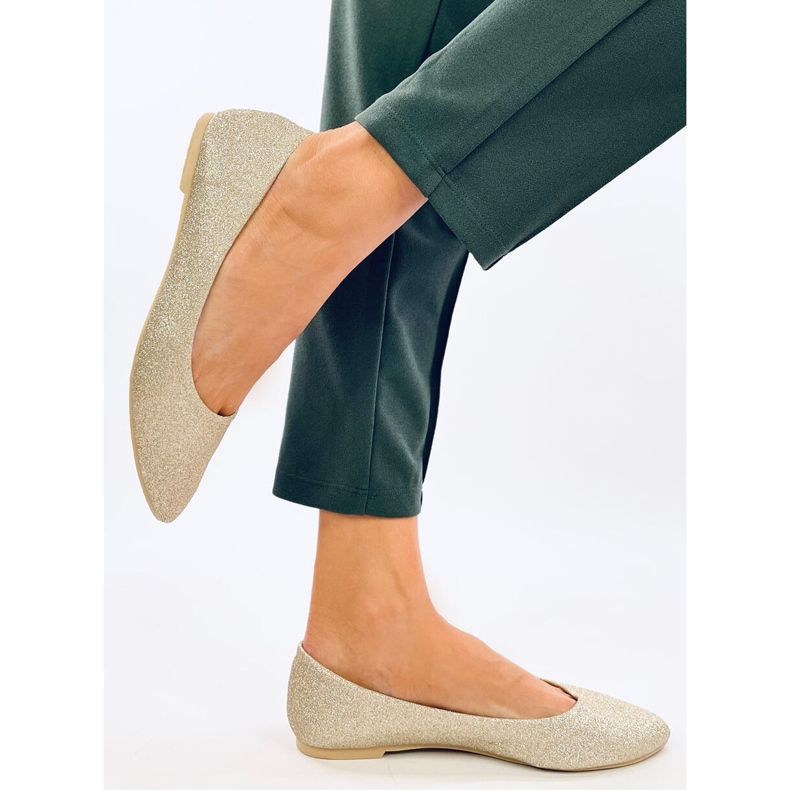 Ballerine Chiesa glitter oro d'oro 2