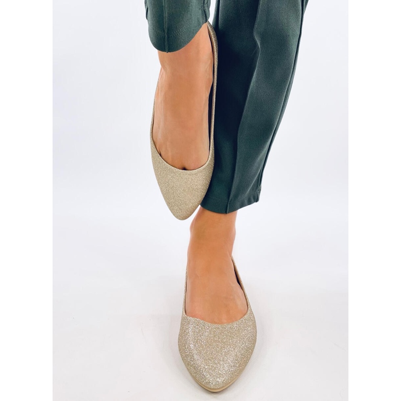 Ballerine Chiesa glitter oro d'oro 1