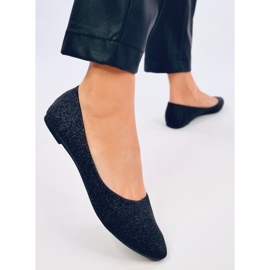 Ballerine Chiesa nere con glitter nero 2