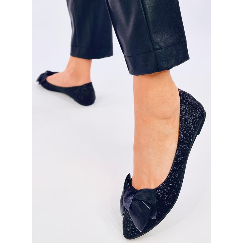 Eleganti ballerine Betzi nere glitterate nero 2