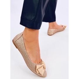 Eleganti ballerine glitterate Betzi Champagne d'oro 2
