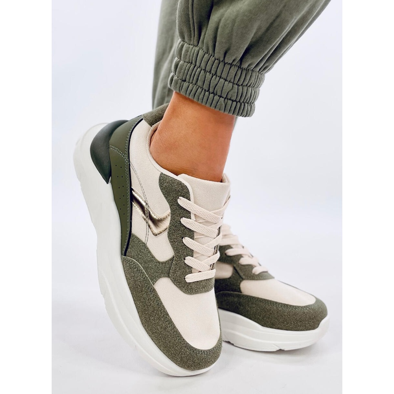 Scarpe da ginnastica con zeppa Clervie Green verde 1