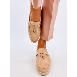 Mocassini Robins in morbida pelle scamosciata beige 1