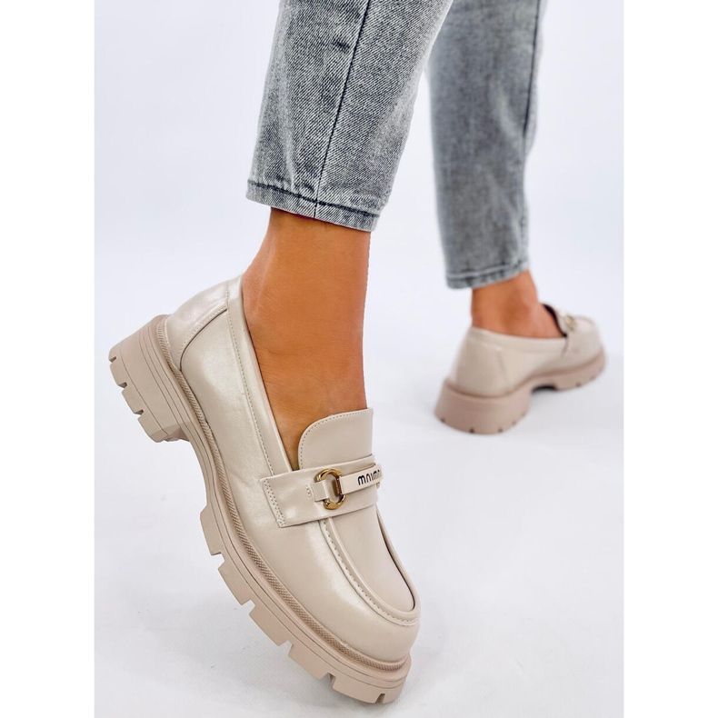 Mocassini con plateau Emina Beige 2