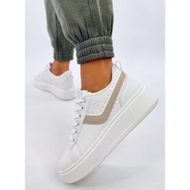 Emmas Scarpe da ginnastica con plateau beige bianca 2