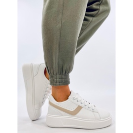 Emmas Scarpe da ginnastica con plateau beige bianco 1