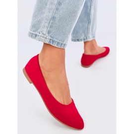 Keys Ballerine con soletta in pelle rossa rosso 2