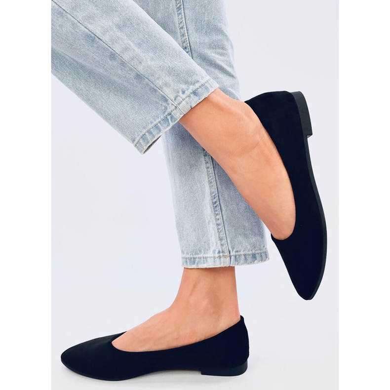Ballerine con inserto Keys in pelle Black nero 1