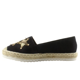 Espadrillas in tela con borchie CV-353 nere nero 1