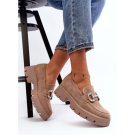 Mocassini Da Donna Con Decorazione Ellise Beige 1